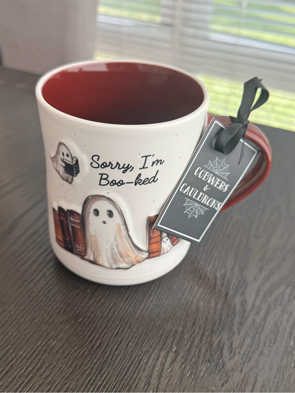 NEW Cobwebs & Cauldrons Halloween ‘Sorry I’m Boo-Ked’ Mug